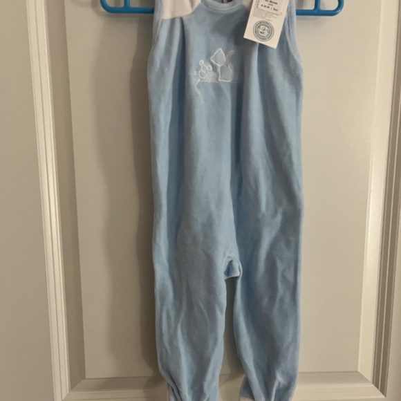 Light Blue European Baby Footed Romper Made in Austria - Picture 2 of 7